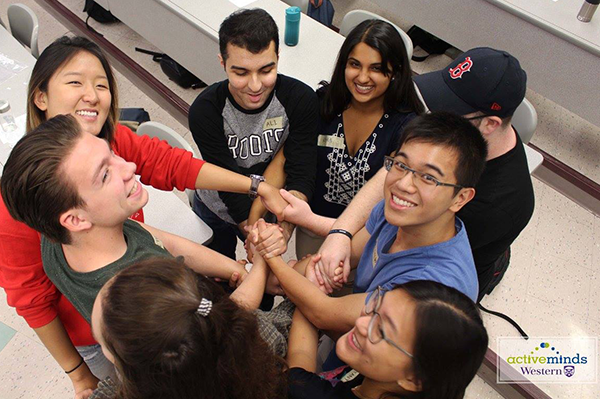 group of students at active minds meeting