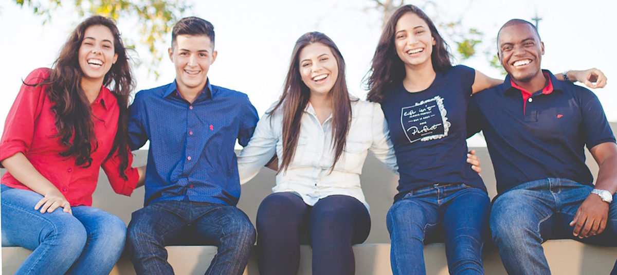 group of students smiling