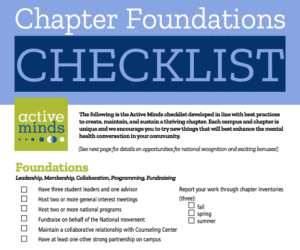 tracks foundation checklist