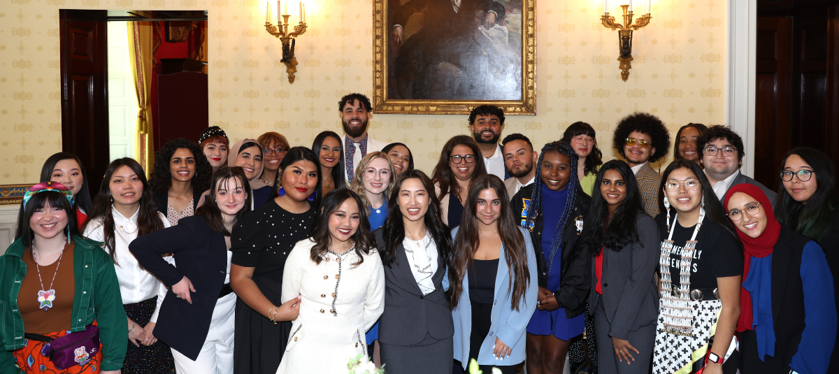 Group photo of attendees from 2022 Youth Mental Health Action Forum at the White House.