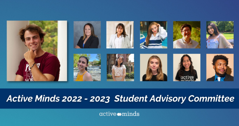 Headshots of the 2022-23 Student Advisory Committee with text below reading 