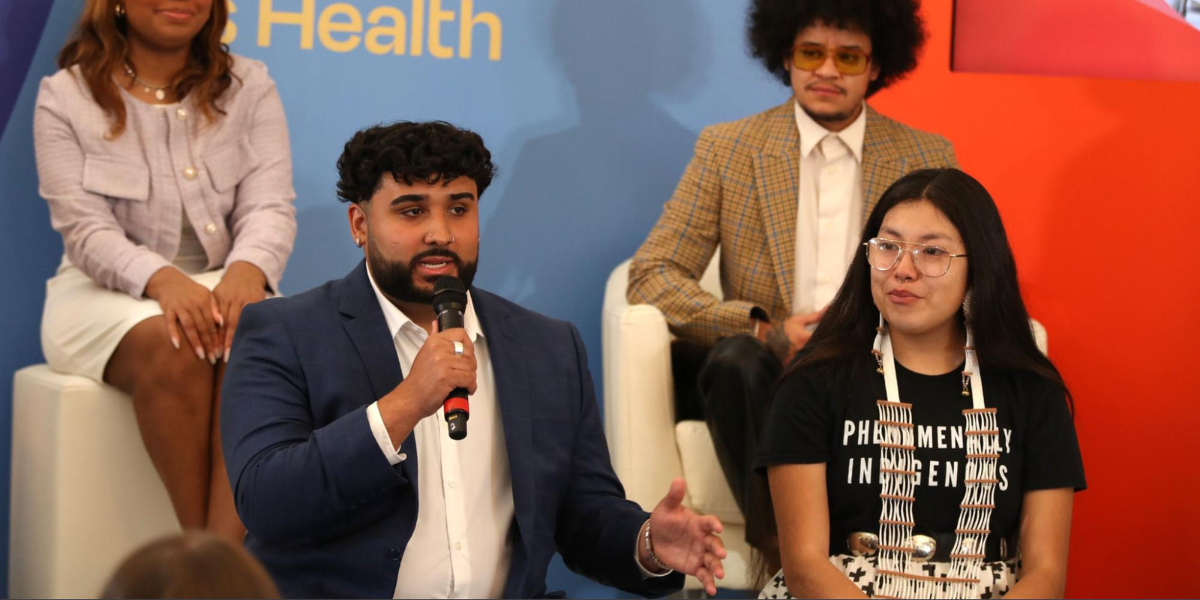 Photo of Jorge Alvarez at the MTV Mental Health Youth Action Forum hosted at the White House.