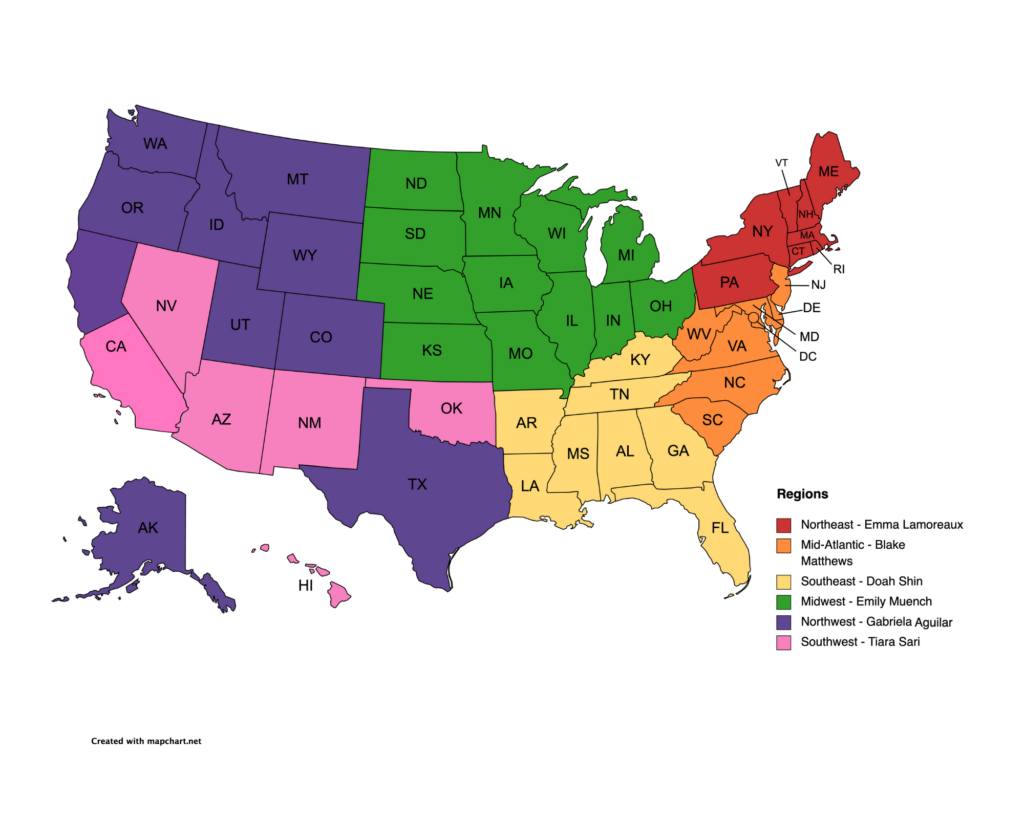 Student Advisory Committee map