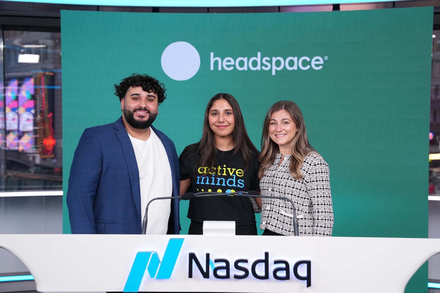 Active Minds Joins Headspace and NASDAQ for Wellness Week Opening Ceremony